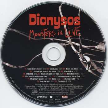CD Dionysos: Monsters In Live