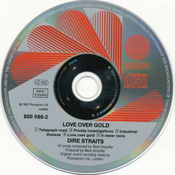 CD Dire Straits: Love Over Gold