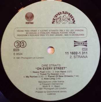 LP Dire Straits: On Every Street (SUPRAPHON)