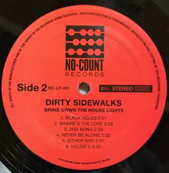 LP Dirty Sidewalks: Bring Down The House Lights 82152