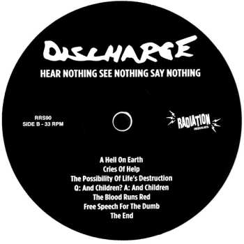 LP Discharge: Hear Nothing See Nothing Say Nothing CLR | LTD 534268