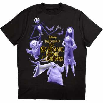 Merch Disney: Tričko The Nightmare Before Christmas Purple Characters  XL
