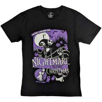 Merch Disney: Disney Unisex T-shirt: The Nightmare Before Christmas Welcome To Halloween Town (embellished) (large) L