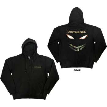 Merch Disturbed: Disturbed Unisex Zipped Hoodie: The Face (back Print) (small) S