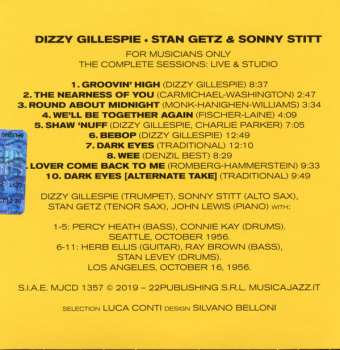 CD Dizzy Gillespie: For Musicians Only - The Complete Sessions: Live & Studio 431666