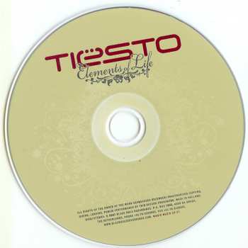 2CD DJ Tiësto: Elements Of Life LTD 10962