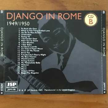 4CD Django Reinhardt: Django In Rome 1949 / 1950 326104
