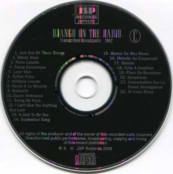 5CD/Coffret Django Reinhardt: Django On The Radio (Transcribed Broadcasts From The Greatest Jazz Guitarist Of His Era)