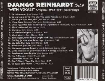 CD Django Reinhardt: Django Reinhardt With Vocals (Classic Recordings 1933-1941) 338159