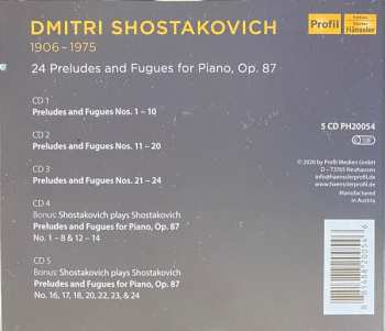 5CD/Box Set Dmitri Shostakovich: 24 Preludes And Fugues For Piano, Op. 87 156238