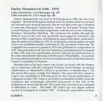 CD Dmitri Shostakovich: Cello Concertos Nos. 1 And 2 390606