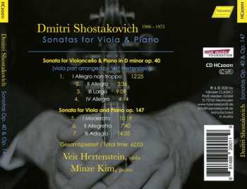 CD Dmitri Shostakovich: Cello Sonata In D Minor, Op. 40 & Viola Sonata, Op. 147 189421