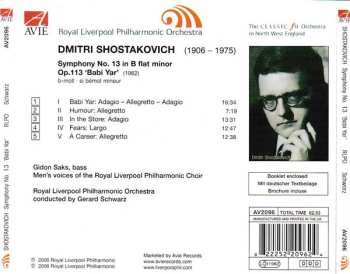 CD Dmitri Shostakovich: Symphony No. 13 "Babi Yar" 472665