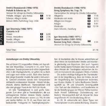CD Igor Stravinsky: String Symphony No. 3 Op. 73 / Prelude & Scherzo Op. 11 / Concerto In D