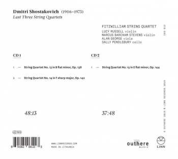 2CD Dmitri Shostakovich: Last Three String Quartets: 50th Anniversary Recording 284719