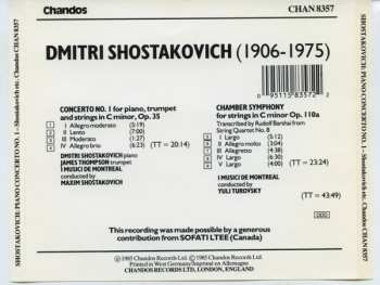 CD Dmitri Shostakovich: Concerto No. 1 (For Piano, Trumpet And Strings Op. 35) / Chamber Symphony Op. 110a 458960