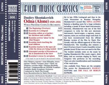 CD Dmitri Shostakovich: Odna (Alone) (The Complete Score For The 1929-1931 Sound/Silent Film) 148807