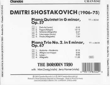 CD Dmitri Shostakovich: Piano Quintet (In G Minor Op.57) / Piano Trio No. 2 (In E Minor Op.67) 155121