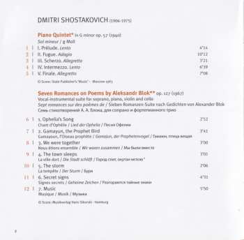 CD Dmitri Shostakovich: Piano Quintet | Seven Romances (On Poems By Alexander Blok) 32415