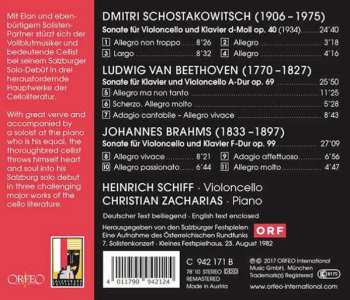 CD Dmitri Shostakovich: Schostakowitsch: Sonate D-Moll, Op. 40; Beethoven: Sonate A-Dur, Op. 69; Brahms: Sonate F-Dur, Op. 99 346303