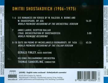 CD Dmitri Shostakovich: Six Romances On Verses By English Poets / Scottish Ballad / Suite On Poems By Michelangelo 176529