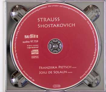 CD Dmitri Shostakovich: Sonatas For Violin & Piano 290561