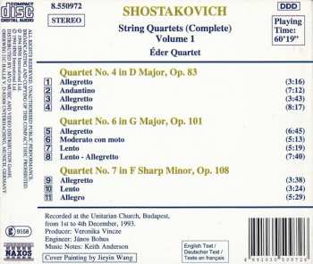 CD Dmitri Shostakovich: String Quartets (Complete) Volume 1 Nos. 4, 6 And 7