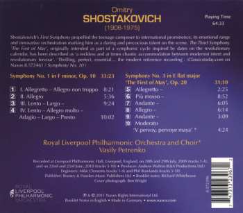 CD Dmitri Shostakovich: Symphony No. 1 • Symphony No. 3 'The First Of May' 227947