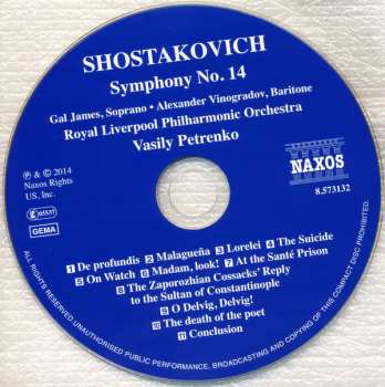 CD Dmitri Shostakovich: Symphony No. 14 115646