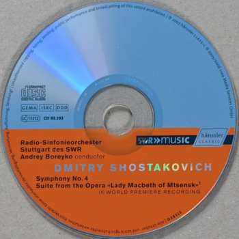 CD Dmitri Shostakovich: Symphony No. 4 / Suite From The Opera »Lady Macbeth Of Mtsensk« 300080