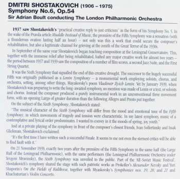 CD Dmitri Shostakovich: Symphony No.6,Op.54 266738