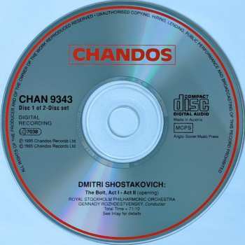 2CD Dmitri Shostakovich: The Bolt (Complete) 331566