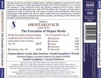 CD Dmitri Shostakovich: The Execution Of Stepan Razin • October • Five Fragments 284697