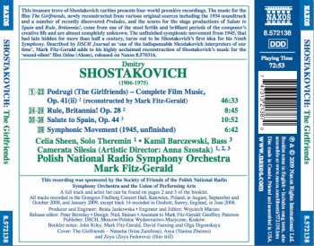 CD Dmitri Shostakovich: The Girlfriends (Complete) • Salute To Spain / Rule, Britannia! • Symphonic Movement (1945) 307804