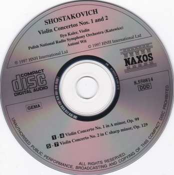 CD Dmitri Shostakovich: Violin Concertos Nos. 1 & 2 301594