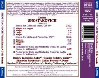 CD Dmitri Shostakovich: Violin Sonata - Cello Sonata 195829