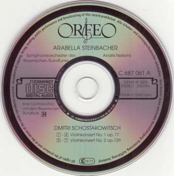 CD Dmitri Shostakovich: Violinkonzert No. 1 & 2 296158