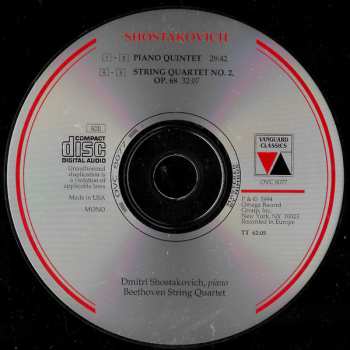 CD Dmitri Shostakovich: Piano Quintet / String Quartet No. 2 454080