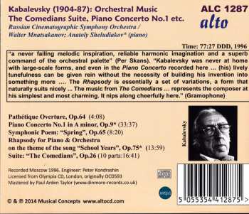 CD Dmitry Kabalevsky: Kabalevsky Vol. 10: Piano Concerto No. 1, The Comedians Suite, Etc. 331275