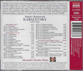 CD Dmitry Kabalevsky: Preludes (Complete), Preludes And Fugues 296292