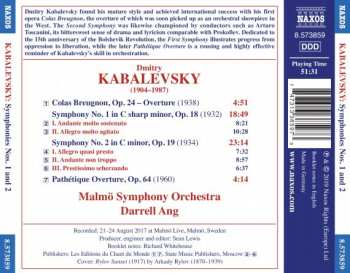 CD Dmitry Kabalevsky: Symphonies Nos. 1 And 2 · Colas Breugnon Overture · Pathétique Overture 312332
