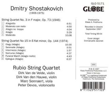 CD Dmitri Shostakovich: The Complete String Quartets, Vol. 2 (Quartet 3, Op. 73 / Quartet 15, Op. 144)