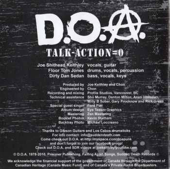 CD D.O.A.: Talk - Action = 0 321509