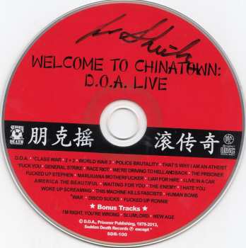 CD D.O.A.: Welcome To Chinatown: D.O.A. Live 528928