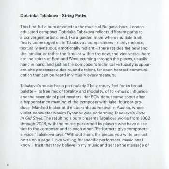 CD Dobrinka Tabakova: String Paths 114510