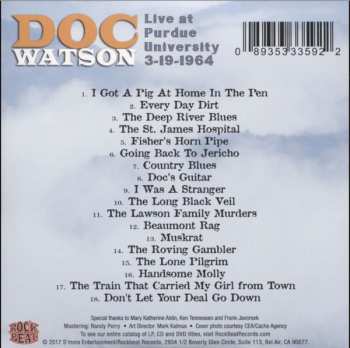 CD Doc Watson: Live In Chicago 3-19-1964 179950