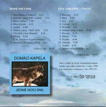 2CD Domácí Kapela: Jedné Noci Snil 235711