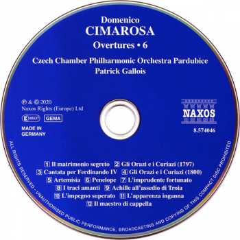 CD Domenico Cimarosa: Overtures • 6 270917