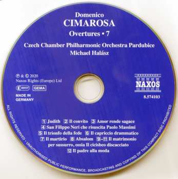 CD Domenico Cimarosa: Overtures • 7 317324