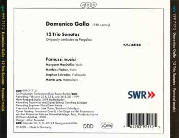 CD Domenico Gallo: 12 Trio Sonatas 149920